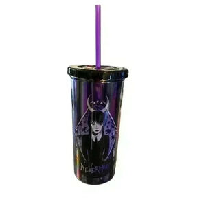 Silver Buffalo LLC Wednesday Tumbler Purple "Nevermore" 20oz